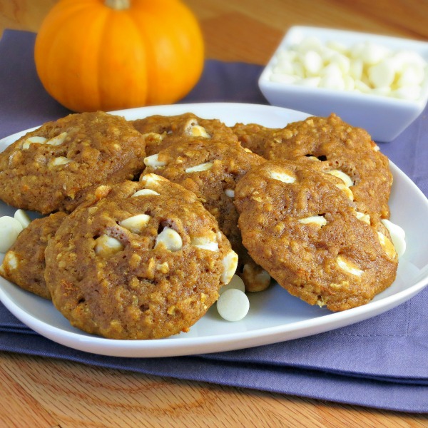 Pumpkin White Chocolate Chip Cookies from Alida's Kitchen