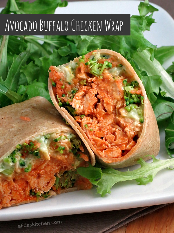 Avocado Buffalo Chicken Wraps | alidaskitchen.com #recipes #SundaySupper #WeekdaySupper