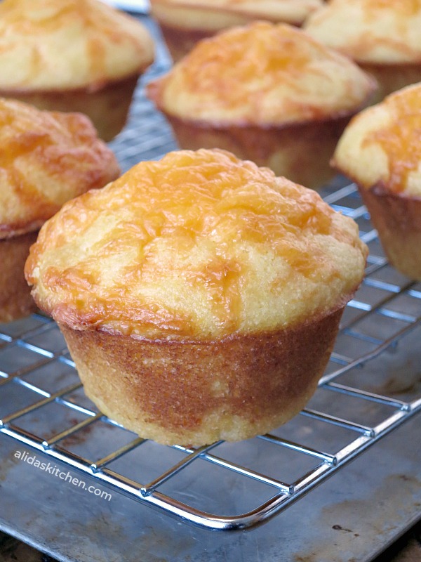 Cheesy Cornbread Muffins - Alida's Kitchen